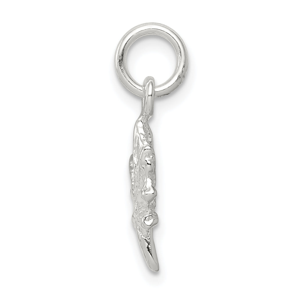 Sterling Silver 925 Maple Leaf Charm with Polished Anti-Tarnish Finish