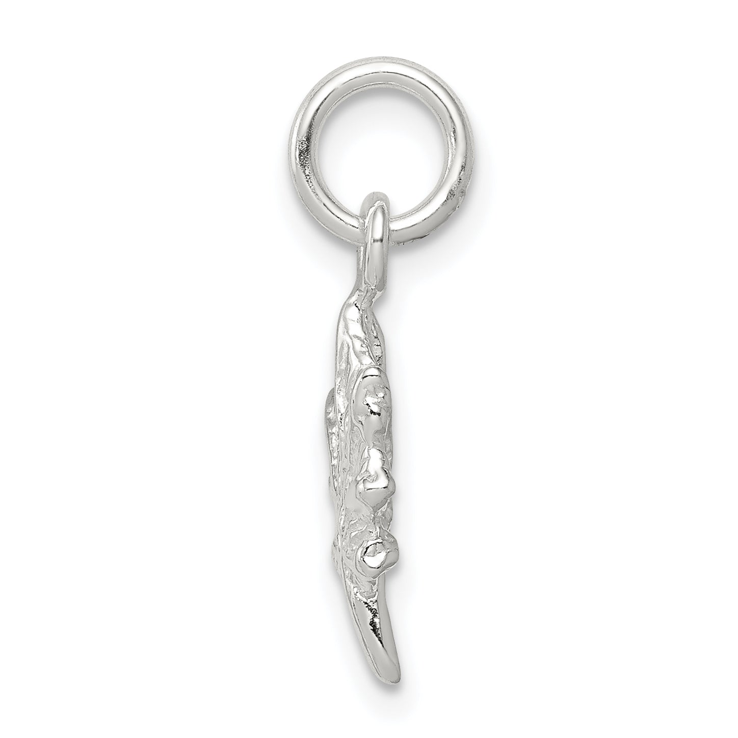 Sterling Silver 925 Maple Leaf Charm with Polished Anti-Tarnish Finish