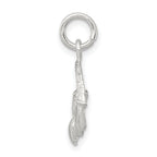 Sterling Silver 925 Claddagh Charm with Polished Anti-Tarnish Finish