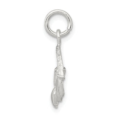 Sterling Silver 925 Claddagh Charm with Polished Anti-Tarnish Finish