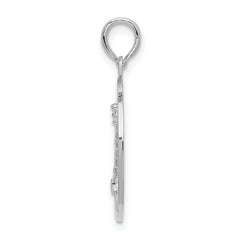 De-Ani Sterling Silver Rhodium-Plated Kennebunkport Circle with Lighthouse Pendant