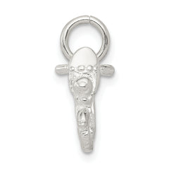 Sterling Silver 925 Polished 3D Motorcycle Charm with Anti-Tarnish Finish
