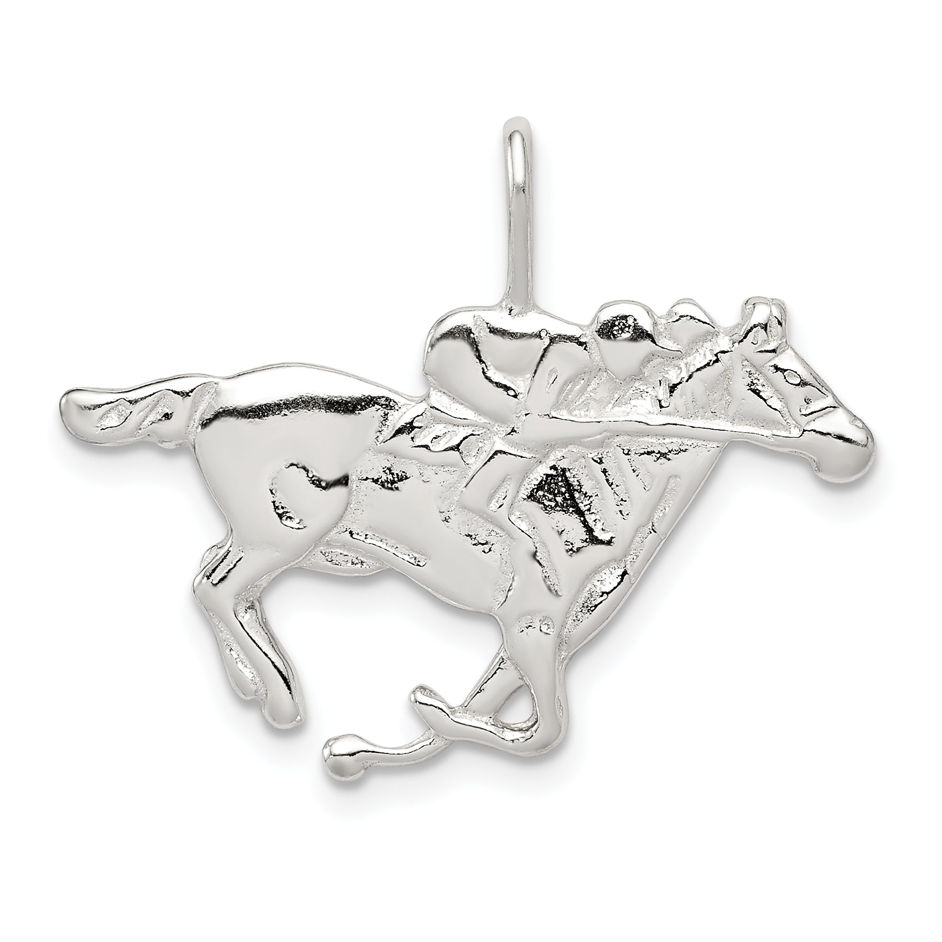 Sterling Silver Race Horse Charm Main image