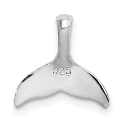 De-Ani Sterling Silver Rhodium-Plated Polished Mini Whale Tail Slide