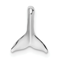 De-Ani Sterling Silver Rhodium-Plated Polished Mini Whale Tail Slide