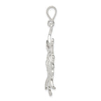 Men's 925 Sterling Silver Sun Pendant with Polished Anti-Tarnish Finish