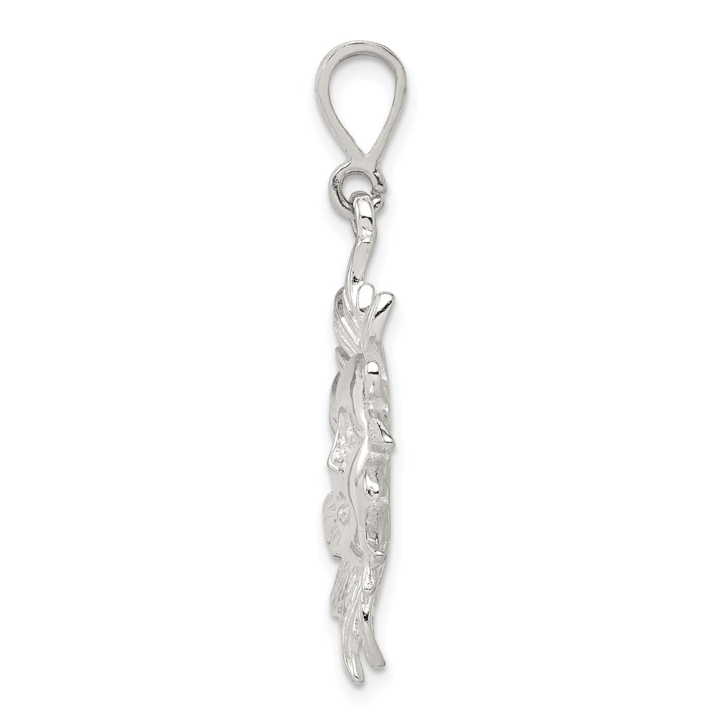 925 Sterling Silver Sun Pendant with Polished Anti-Tarnish Finish Men's Solid Design by Sophia Jewelers