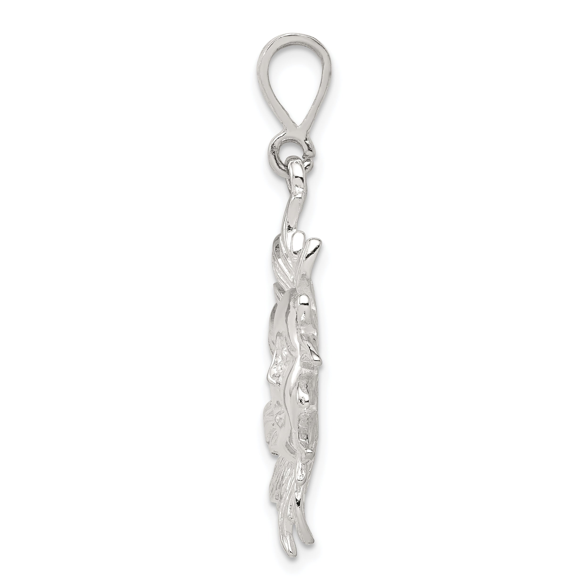 925 Sterling Silver Sun Pendant with Polished Anti-Tarnish Finish Men's Solid Design by Sophia Jewelers