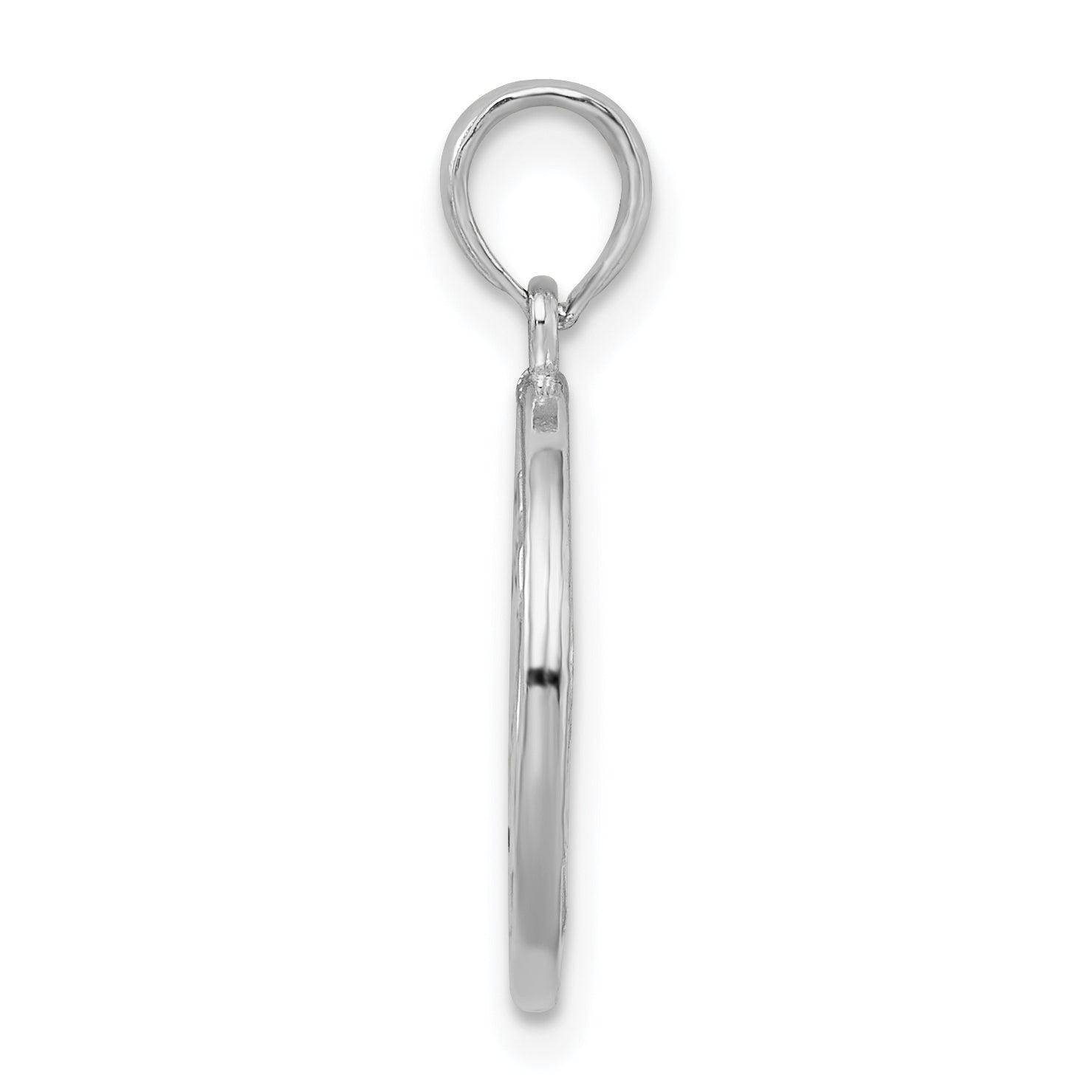 De-Ani Sterling Silver Rhodium-Plated Reversible Enameled Ohm Lotus Pendant