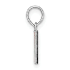 De-Ani Sterling Silver Rhodium-Plated Polished Enameled Dive Flag Pendant