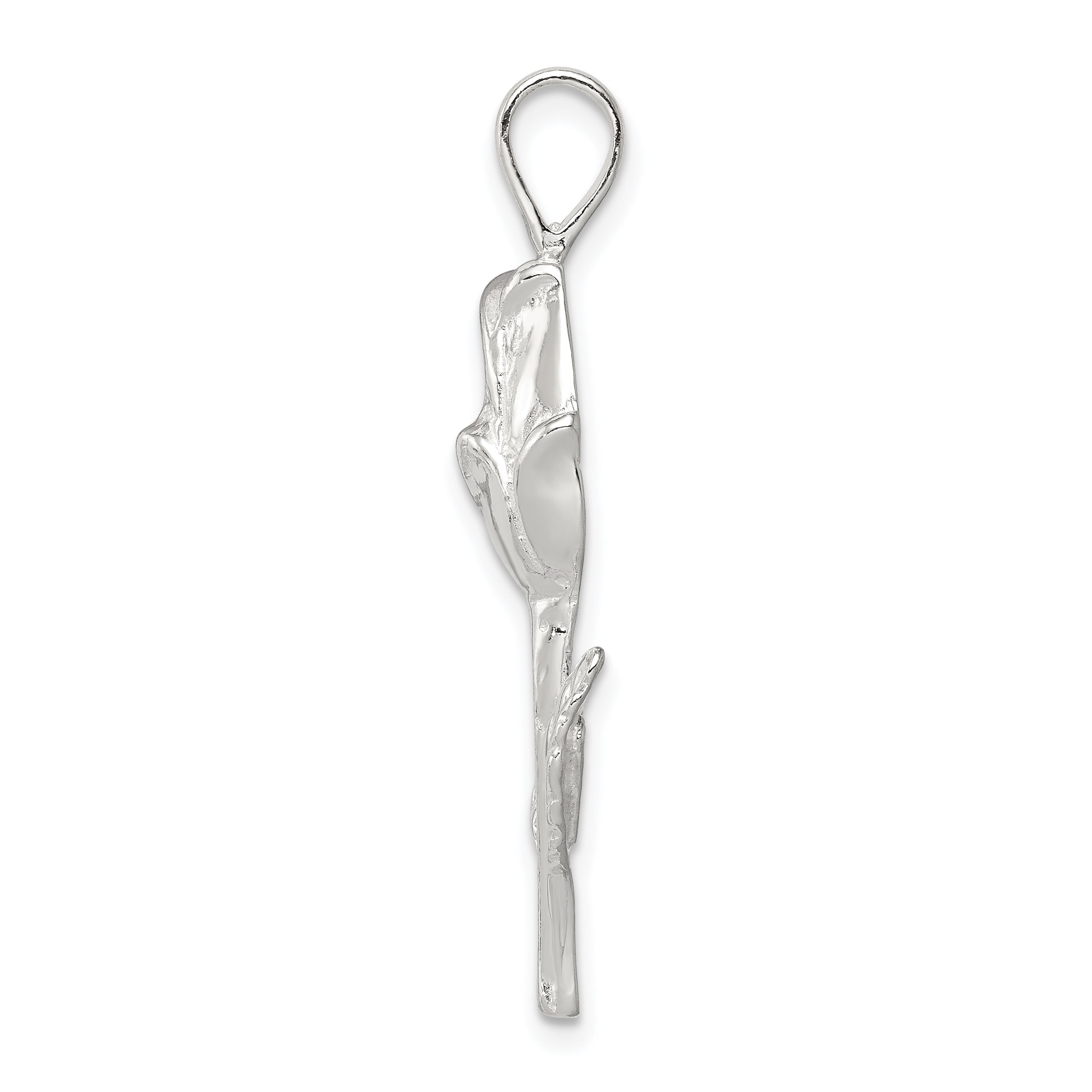 Sterling Silver Rose Bud Pendant Secondary image