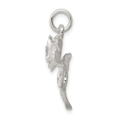 Sterling Silver 925 Rose Pendant with Polished Finish & Anti-Tarnish