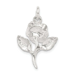 Sterling Silver 925 Rose Pendant with Polished Finish & Anti-Tarnish