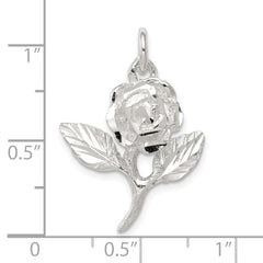 Sterling Silver 925 Rose Pendant with Polished Finish & Anti-Tarnish