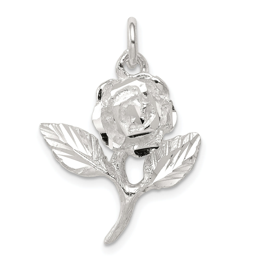 Sterling Silver Rose Pendant