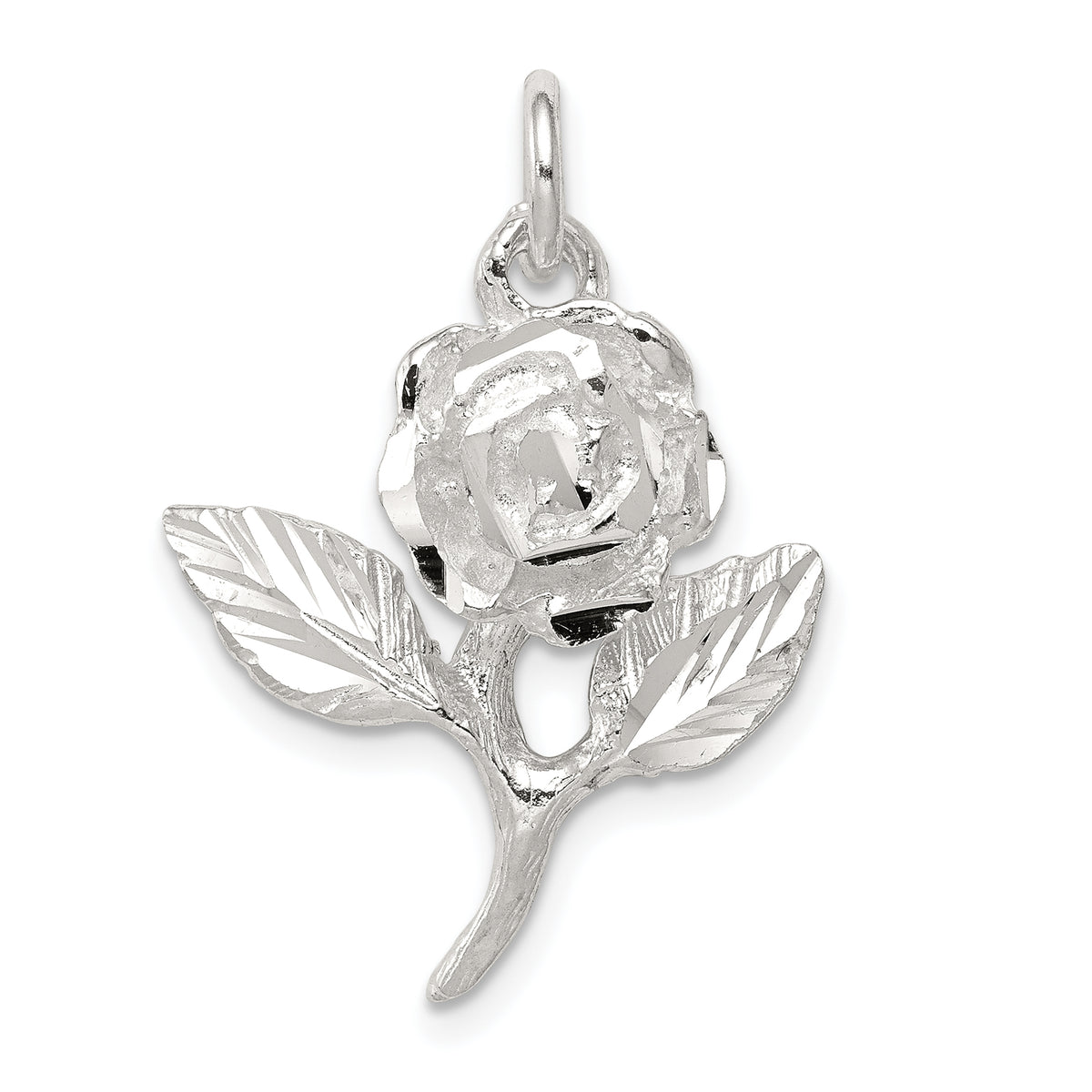 Sterling Silver Rose Pendant