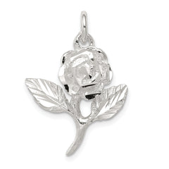 Sterling Silver Rose Pendant
