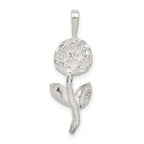 Sophia Jewelers 925 Sterling Silver Rose Pendant with Polished Anti-Tarnish Finish