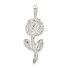 Sophia Jewelers 925 Sterling Silver Rose Pendant with Polished Anti-Tarnish Finish
