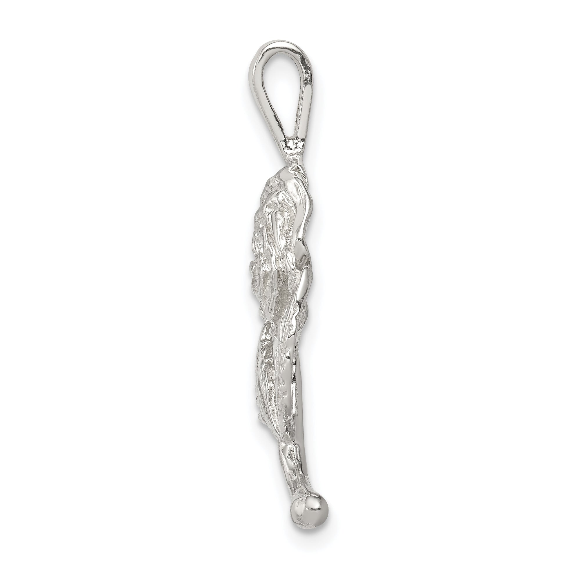 Sterling Silver 925 Rose Pendant with Polished Anti-Tarnish Finish