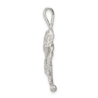 Sterling Silver 925 Rose Pendant with Polished Anti-Tarnish Finish