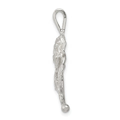 Sterling Silver 925 Rose Pendant with Polished Anti-Tarnish Finish