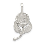 Sterling Silver 925 Rose Pendant with Polished Anti-Tarnish Finish