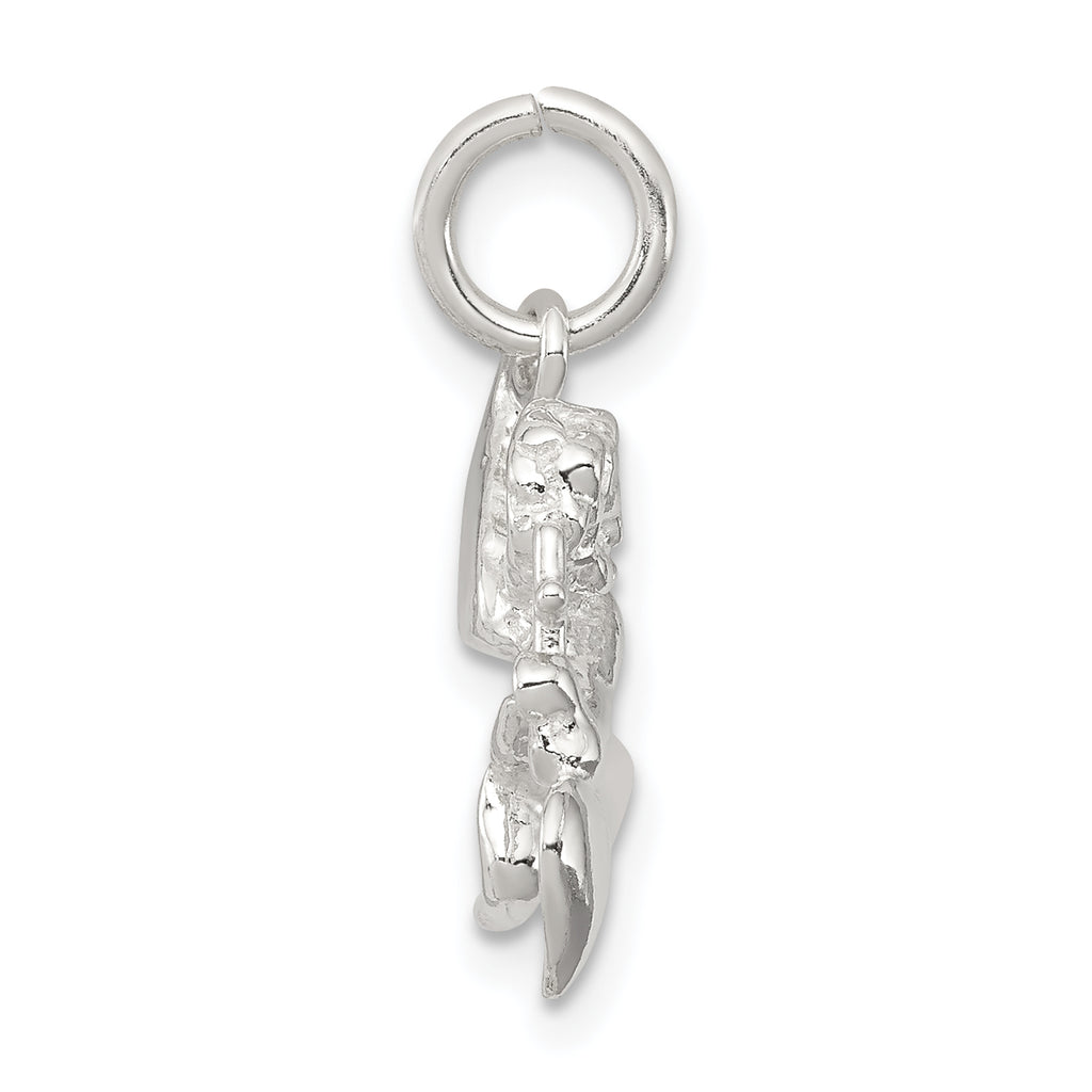 Sterling Silver 925 Cupid Charm with Polished Finish and Anti-Tarnish Coating