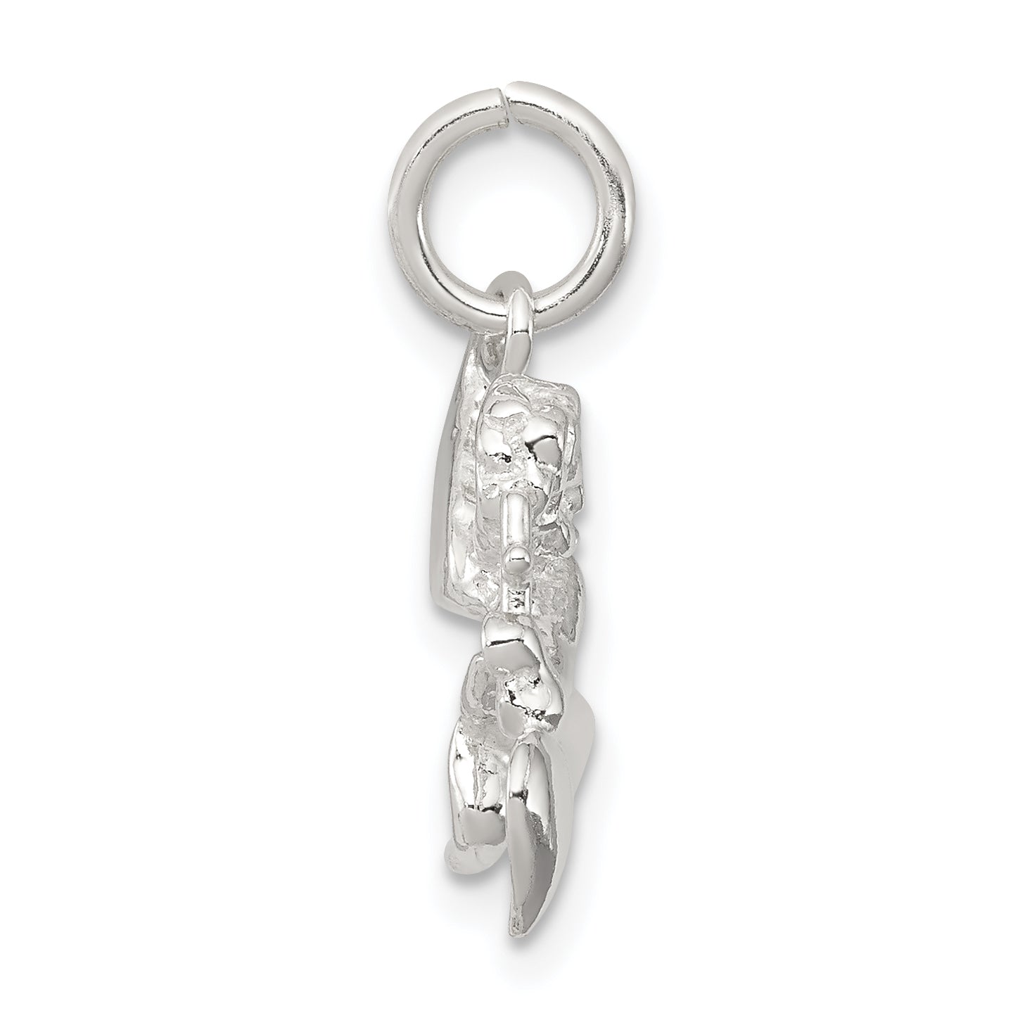 Sterling Silver 925 Cupid Charm with Polished Finish and Anti-Tarnish Coating