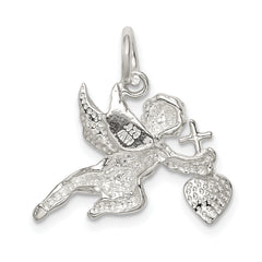 Sterling Silver 925 Cupid Charm with Polished Finish and Anti-Tarnish Coating