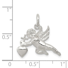 Sterling Silver 925 Cupid Charm with Polished Finish and Anti-Tarnish Coating