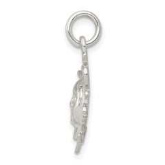 Sterling Silver 925 Sun Charm with Polished Anti-Tarnish Finish for Men