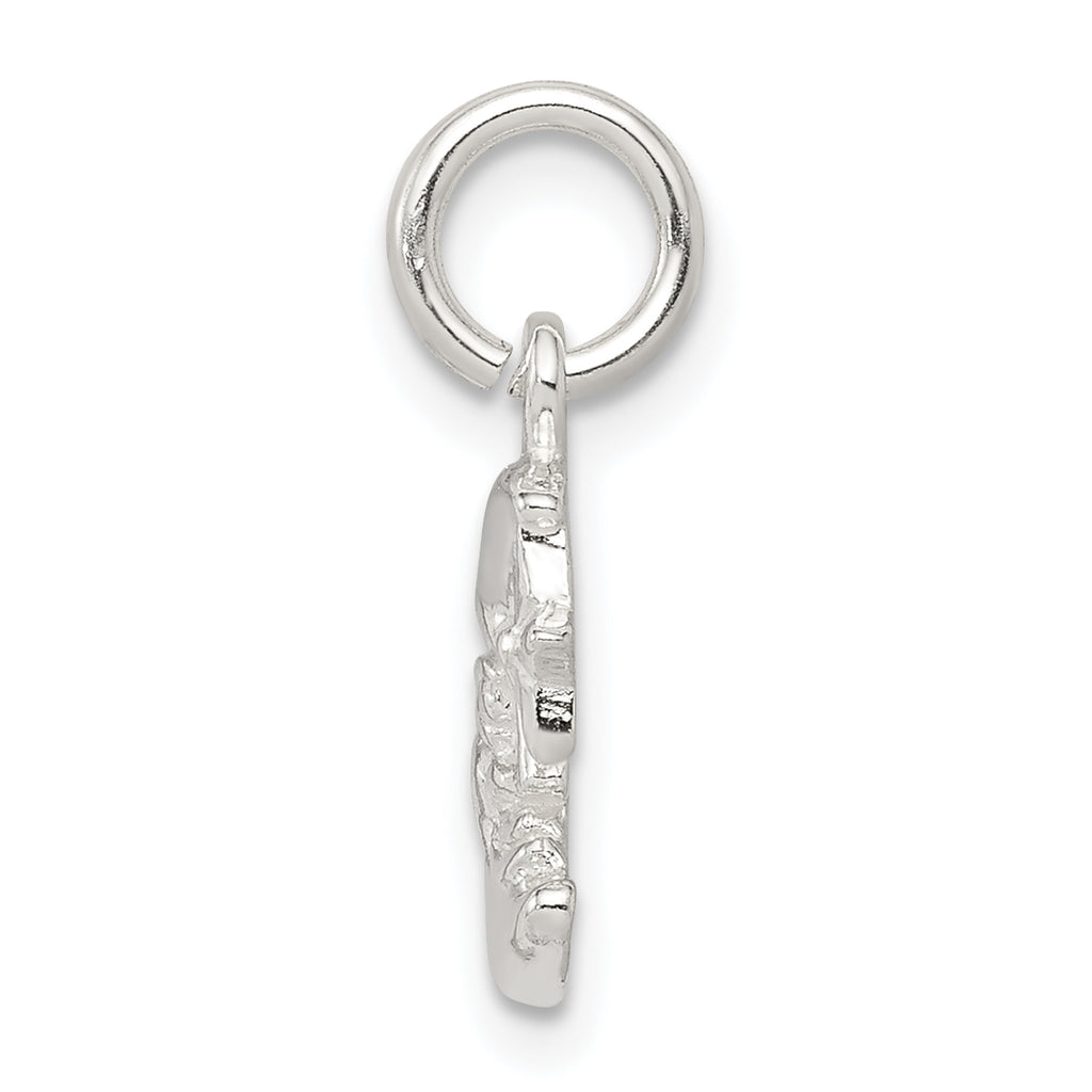 Sterling Silver 925 Moon & Star Charm with Polished Anti-Tarnish Finish