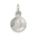 Sterling Silver 925 Smiley Face Charm with Polished Anti-Tarnish Finish