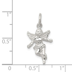 Sterling Silver 925 Angel Charm with Polished Anti-Tarnish Finish