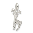 Sterling Silver 925 Deer Charm with Polished Finish and Anti-Tarnish Protection