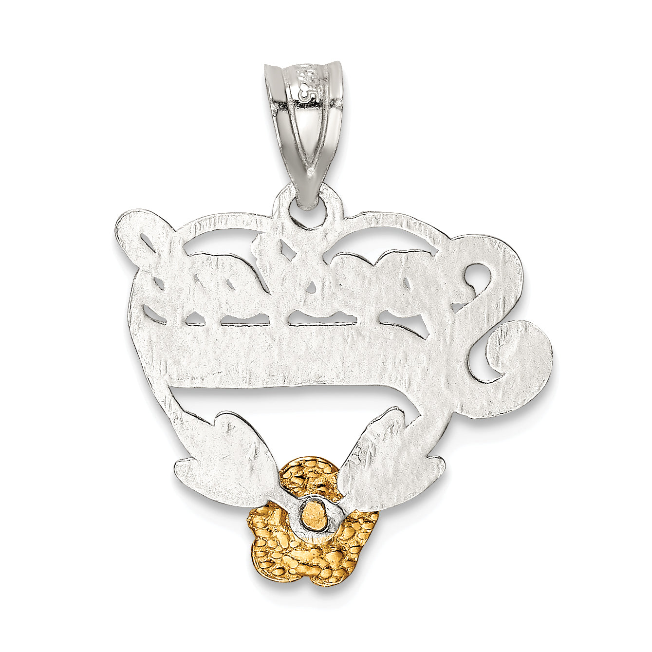 Sterling Silver 925 Heart Charm for Special Friend Polished Finish