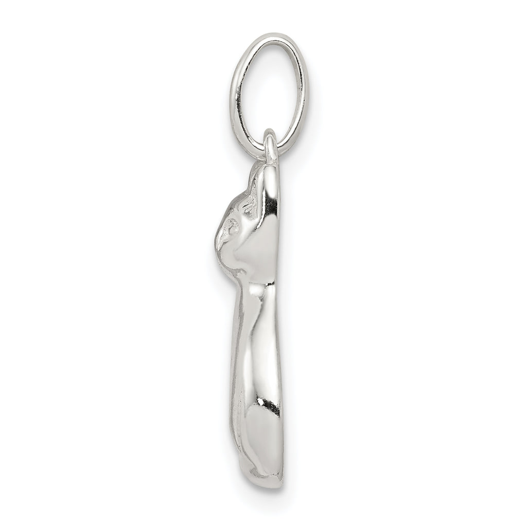 Sophia Jewelers 925 Sterling Silver Cat Charm with Anti-Tarnish Finish