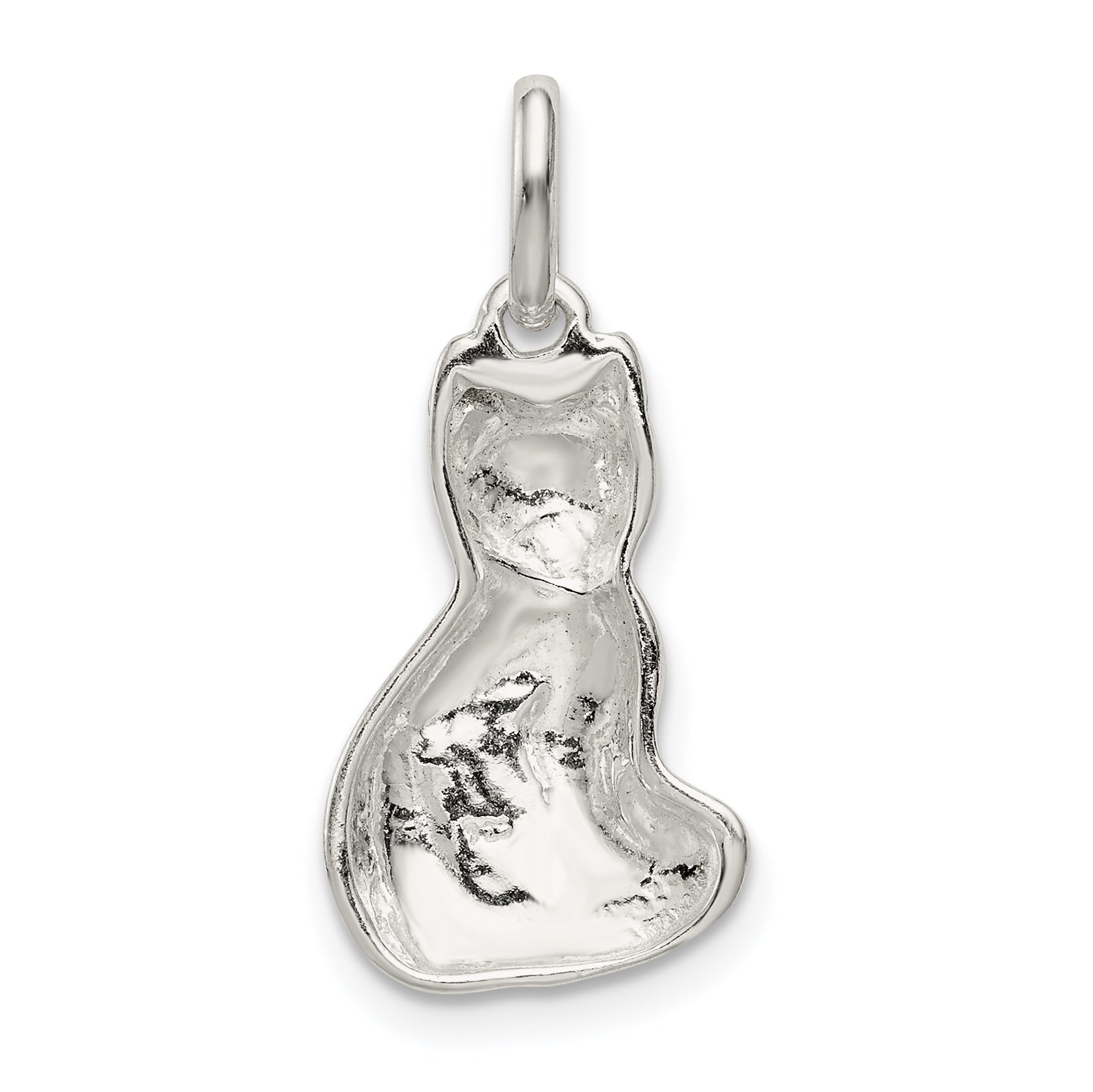 Sophia Jewelers 925 Sterling Silver Cat Charm with Anti-Tarnish Finish