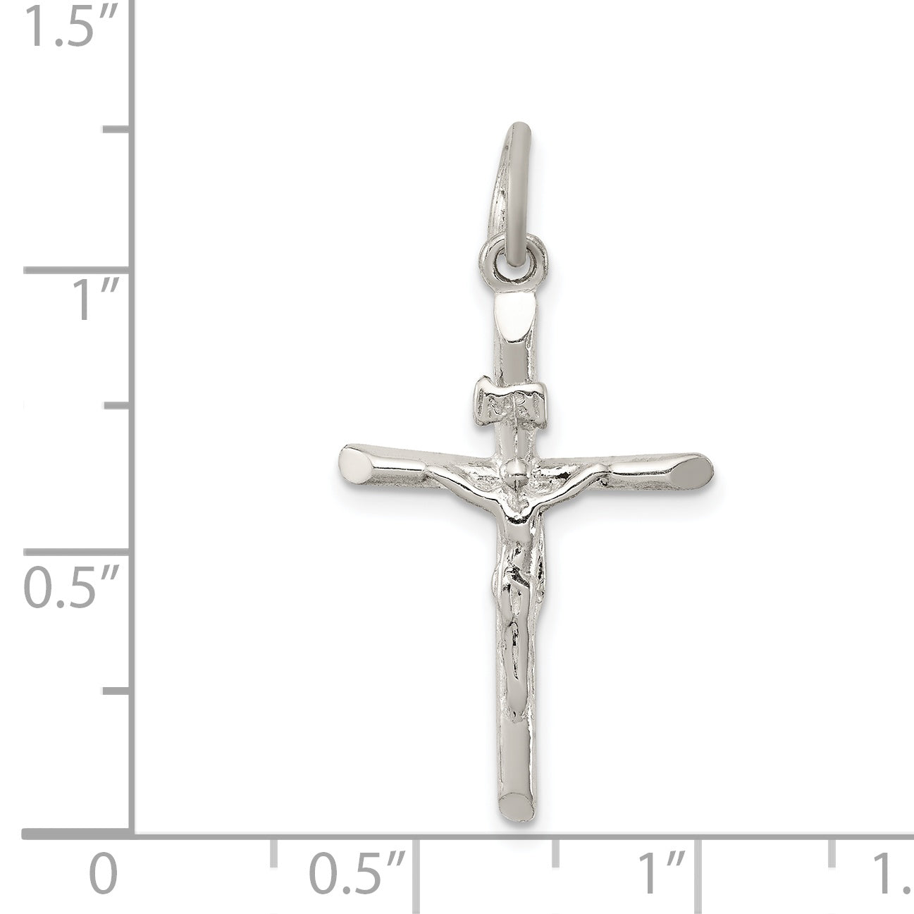 INRI Crucifix Pendant in Sterling Silver