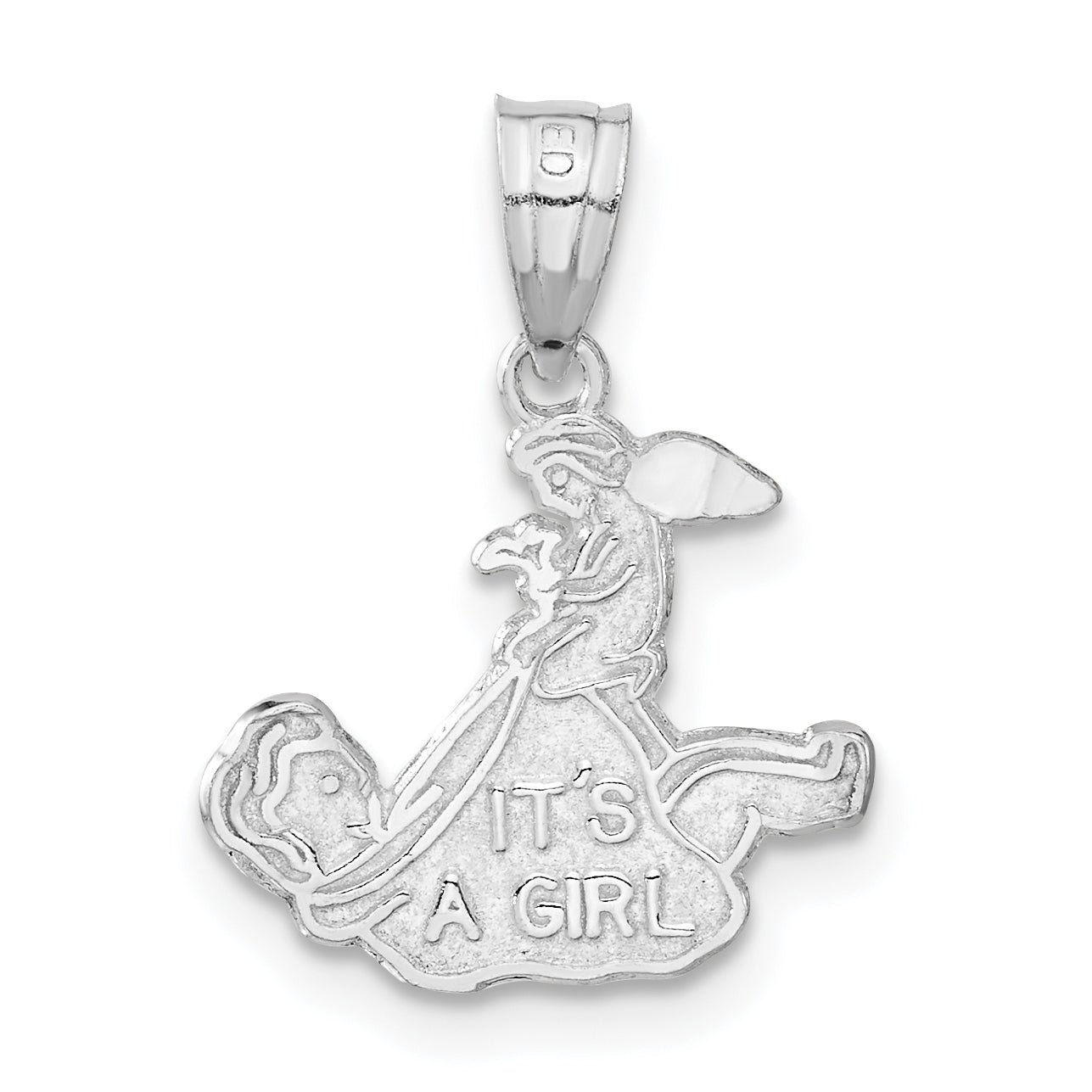 Sterling Silver It's A Girl Charm Main image