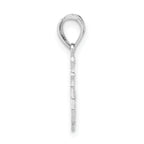 Sterling Silver 925 It's A Boy Charm Polished & Textured for Women