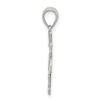 Sterling Silver 925 Soccer Player Girl Charm Polished Sports Pendant