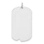 SS Rhodium-plated Polished Front/Satin Back Engravable Dog Tag