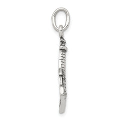 Sterling Silver 925 Antiqued Lighthouse Charm Solid Casted Men’s Pendant
