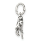 Sterling Silver 3D Antiqued Unicorn Charm  Solid and Casted Design
