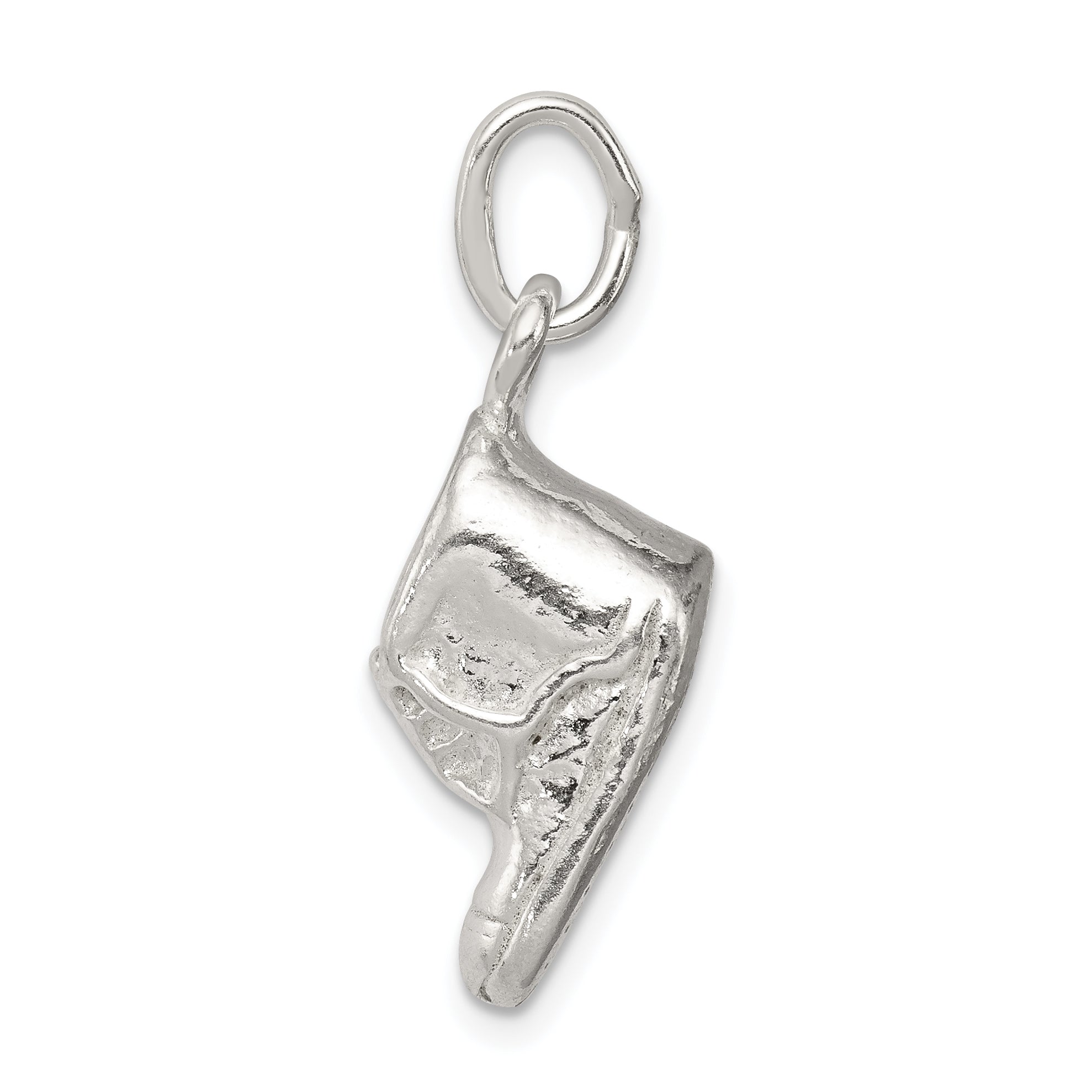 Sterling Silver Baby Shoe Charm with Polished Anti-Tarnish Finish Secondary image