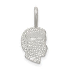 Sterling Silver 925 Boy Head Charm with Polished Finish and Anti-Tarnish Protection