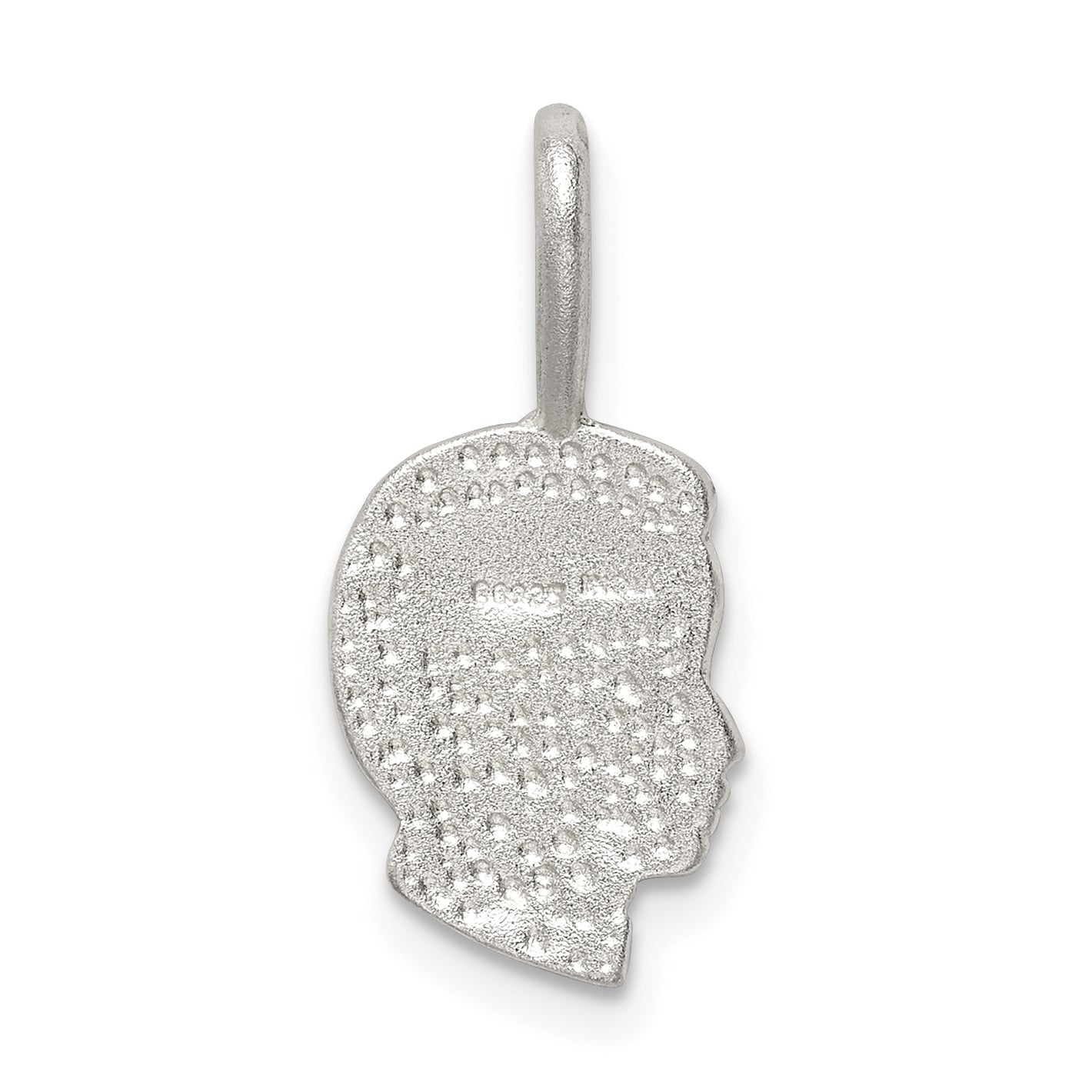 Sterling Silver 925 Boy Head Charm with Polished Finish and Anti-Tarnish Protection