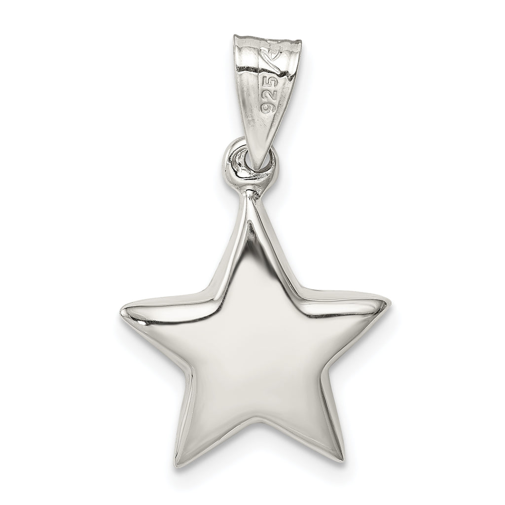 Sterling Silver 925 Star Charm with Solid Cast Design for Elegant Jewelry Styles